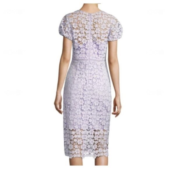 Shoshanna Lavender Crochet Lace Sheath Dress - Picture 2 of 8